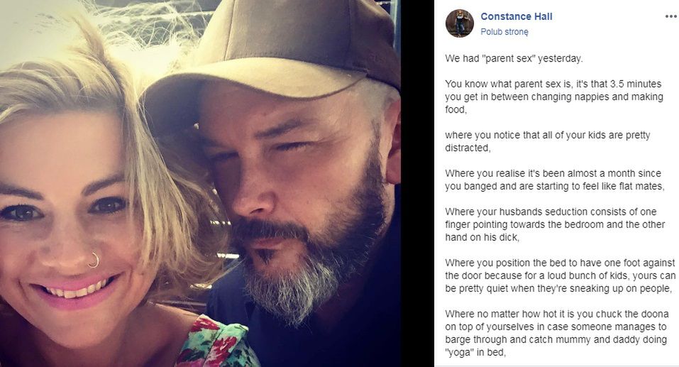 Wpis o małżeńskim seksie zrobił w sieci furorę 