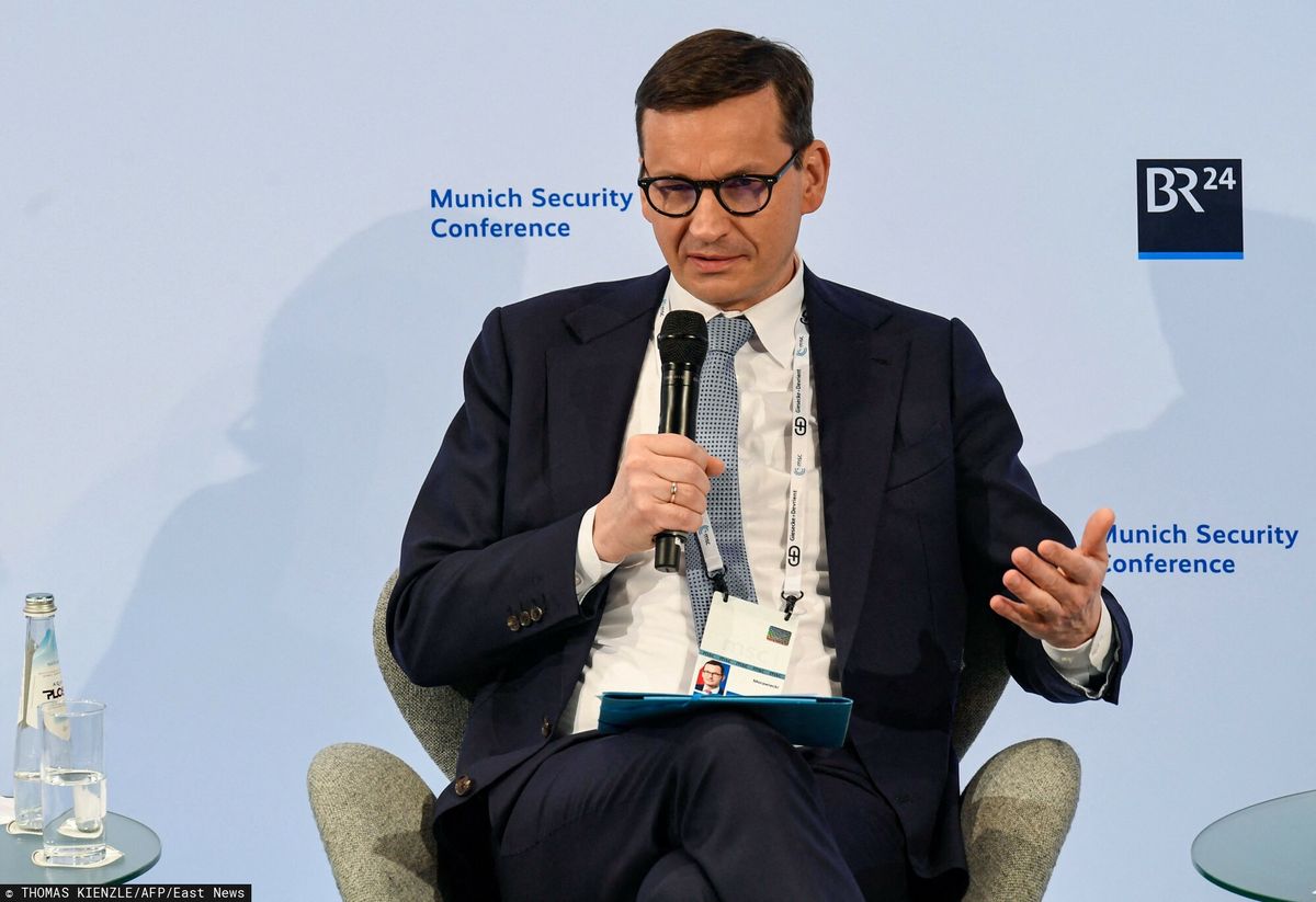 Premier Mateusz Morawiecki na konferencji w Monachium