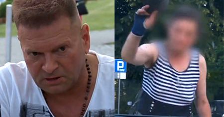 Żebraczka atakuje auto Rutkowskiego: "Wywieś blachę i ją wyprowadź!"