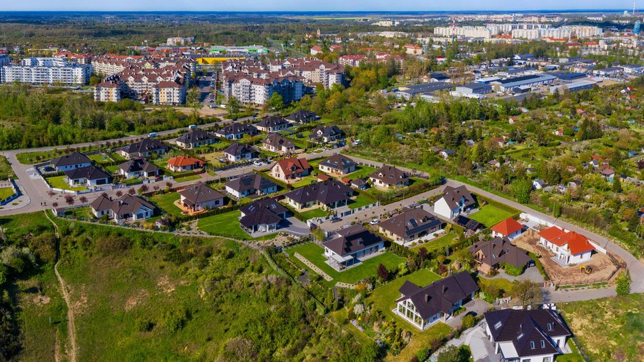 domki, zabudowa jednorodzinna, dom, osiedle, budownictwo