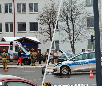 Kolizja trzech aut na Pomorzu. Sprawcą policjant
