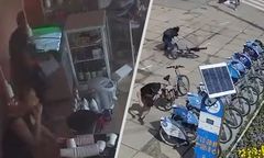 Wstrząsające nagrania. Moment, gdy spadają rosyjskie rakiety