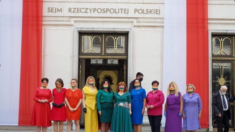 Posłowie Lewicy na zaprzysiężeniu Andrzeja Dudy
