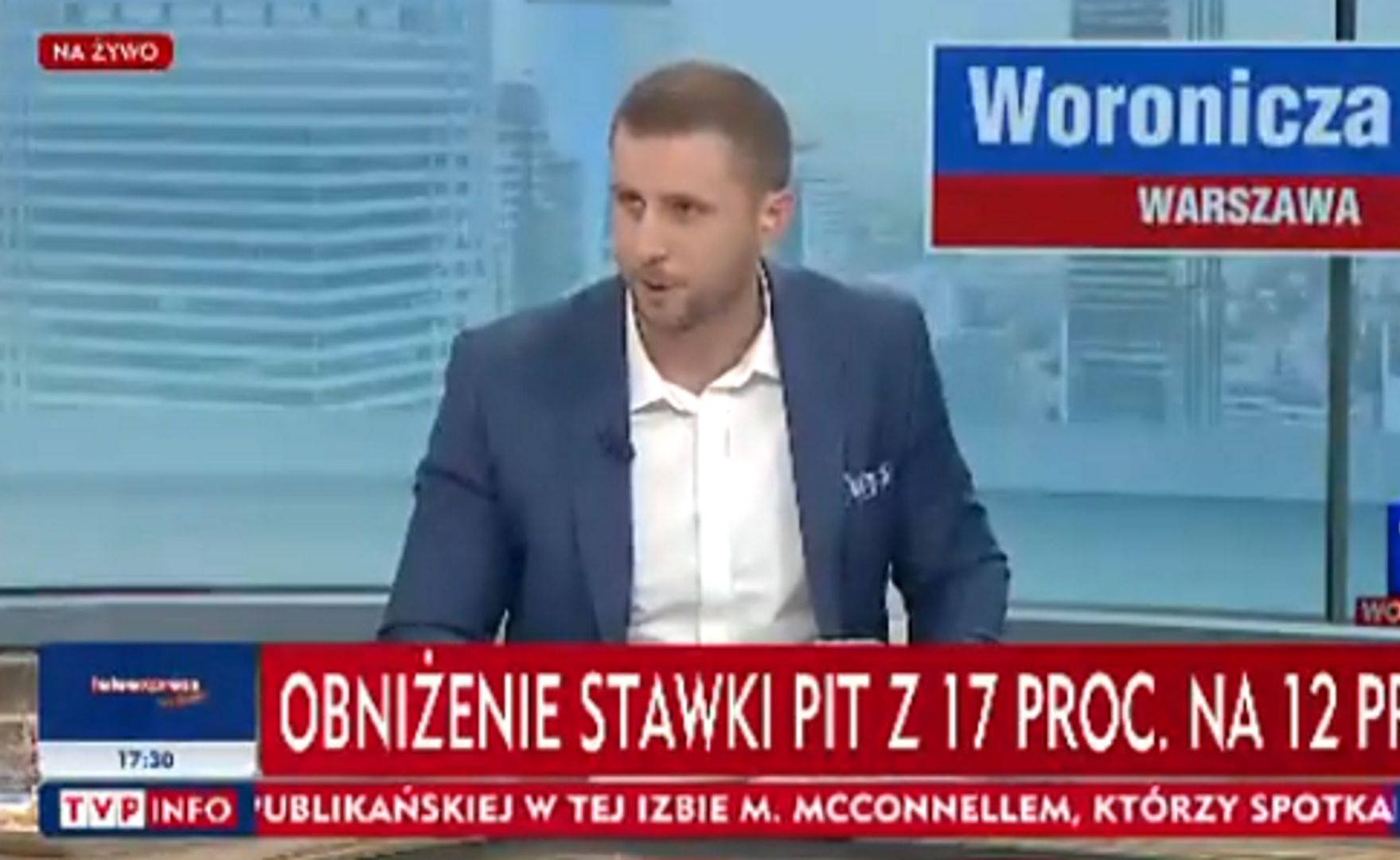 Stracił kontrolę w TVP Info. Po słowach senatora zaczął go straszyć