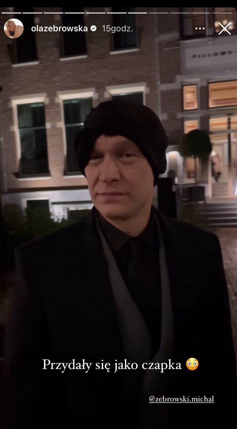 Rajstopy Żebrowskiej wylądowały na głowie jej męża