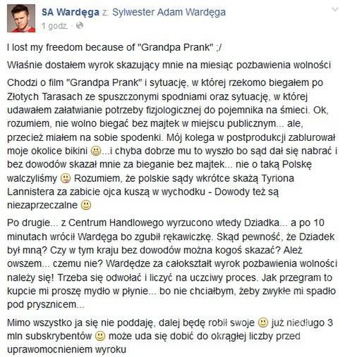 Sylwester Wardęga

Fotografia: facebook.pl