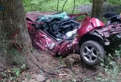 Tragedia w Strzyżowie w Podkarpackiem. Zwłoki w aucie rozbitym na drzewie