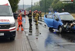 Czołowe zderzenie w Dąbrowie Górniczej. Jeden z kierowców był pijany