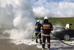 Samochód płonie na A1. Jest korek