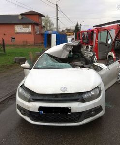 Wodzisław Śląski. Auto wjechało w koparkę