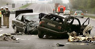 Wypadek polskiego samochodu w Niemczech