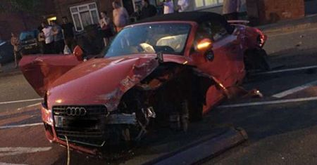 Pędził jak szalony, rozbił audi i wyleciał przez szybę. "Cud, że nic mu się nie stało"