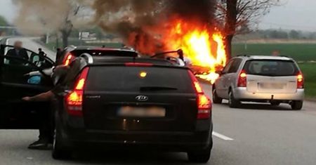Tragedia w Orzeszu. Samochód się spalił. 29-latka zginęła