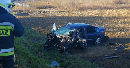 Dolnośląskie: Groźny wypadek pod Wrocławiem – droga nieprzejezdna