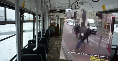 Dramatyczne nagranie z Częstochowy. Kobieta w ciąży potrącona przez tramwaj