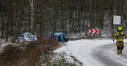 Drogi są bardzo śliskie. Wypadki i kolizje w regionie