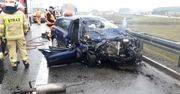 Śmiertelny wypadek na A1. Auto prawdopodobnie wjechało pod prąd