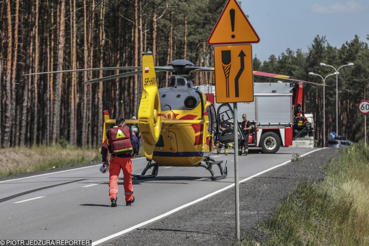 Karambol na krajowej "6". Wśród rannych są dzieci