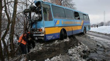 Autobus po wypadku