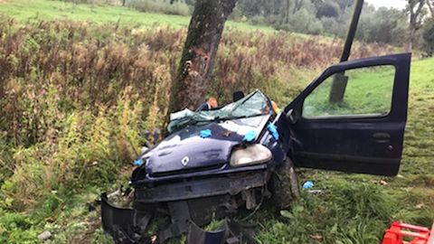 Wypadek utrudnił ruch między Miechowem a Wolbromiem