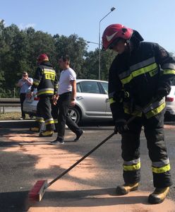 Katowice. Karambol na A4. Korek na autostradzie