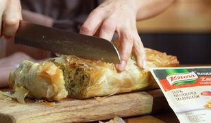 Chrupiący strudel z serem i brokułami