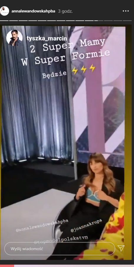 Anna Lewandowska na planie Top Model