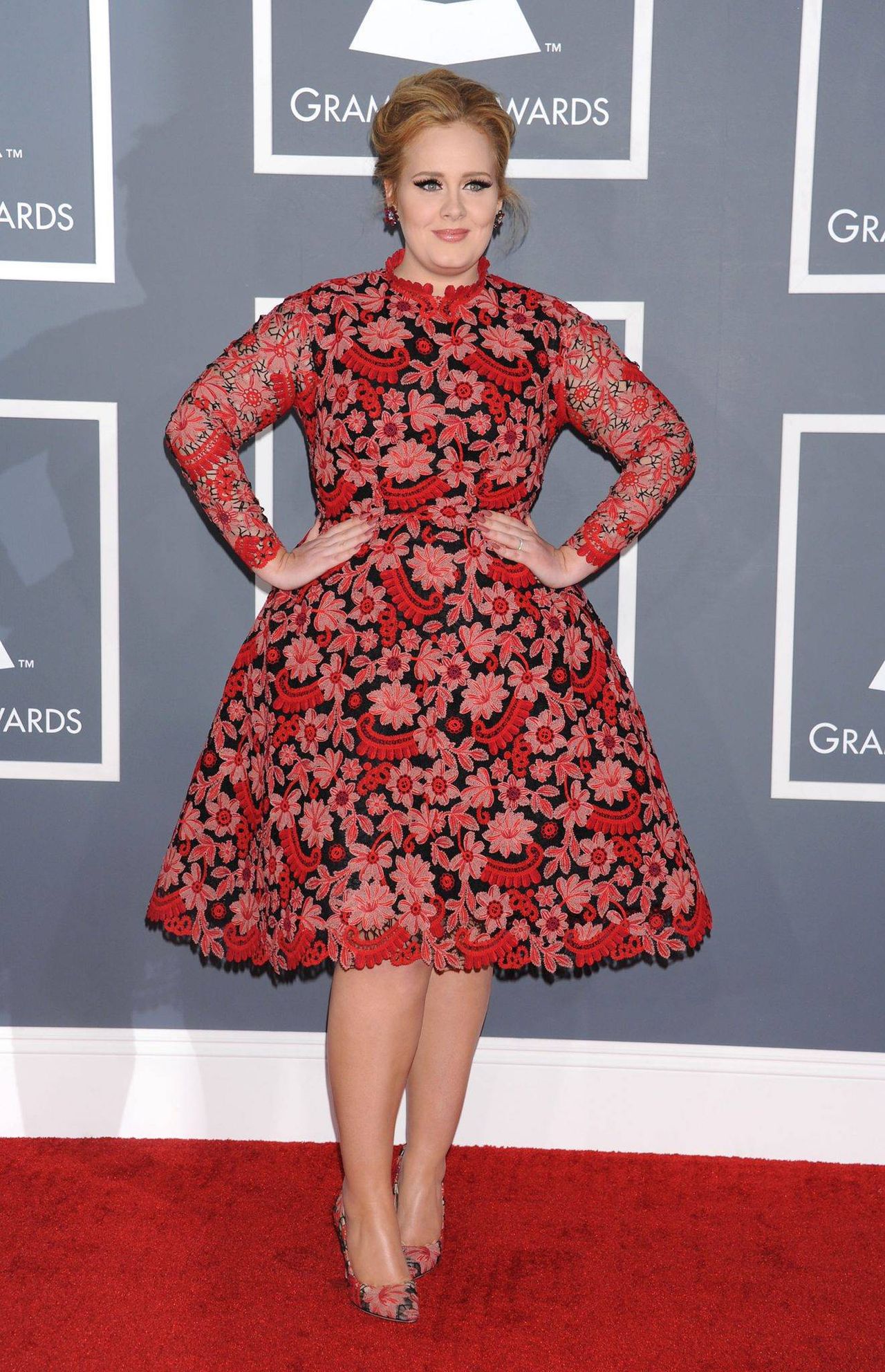 Adele w kreacji Valentino - Grammy 2013, najpiękniejsze stylizacje wszech czasów