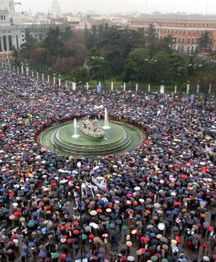 Miliony Hiszpanów maszerują przeciw terroryzmowi