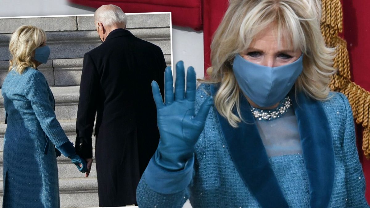 Zaprzysiężenie Bidena. Jill Biden wyglądała pięknie, a jej kreacja miała ukryty przekaz. Przyjrzyjcie się dobrze