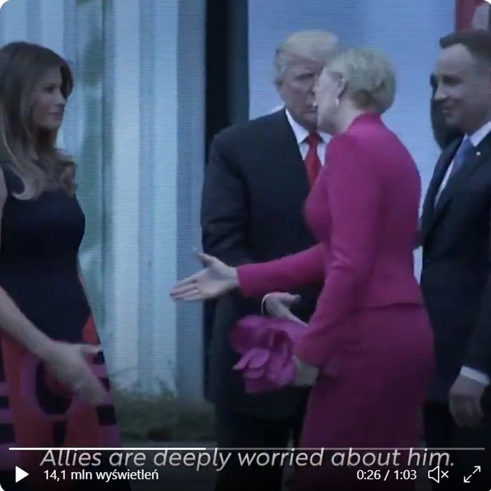 Agata Duda i Andrzej Duda na filmie Joe Bidena