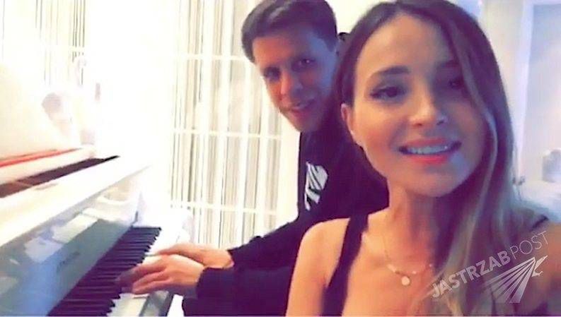 Marina Łuczenko śpiewa z Wojciechem Szczęsnym na Instagramie