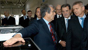 Vittorio Merloni, Romano Prodi i Marek Belka