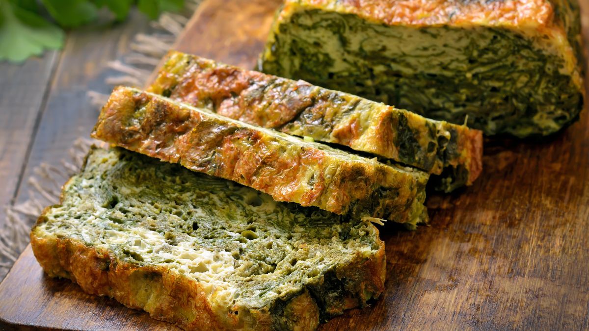 Prosty chlebek ze szpinakiem