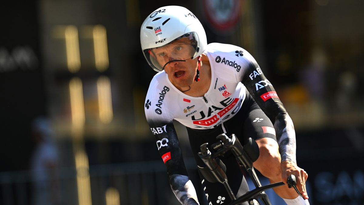 TIRANA, ALBANIA - MAY 10: Rafal Majka of Poland and Team UAE Team Emirates - XRG competes during the 108th Giro d'Italia 2025, Stage 2 a 13.7km individual time trial stage from Tirana to Tirana / #UCIWT / on May 10, 2025 in Tirana, Albania. (Photo by Tim de Waele/Getty Images)
