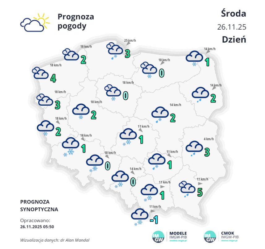 Prognoza pogody na środę