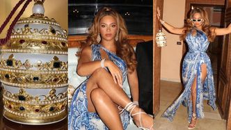 Wystrojona Beyonce wymachuje TOREBKĄ-URNĄ na luksusowych wakacjach w Wenecji! (ZDJĘCIA)