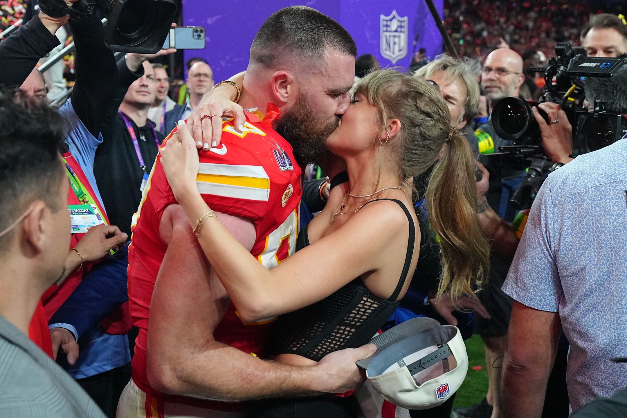 Taylor Swift i Travis Kelce w 2024 r.