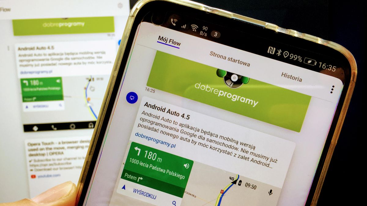 Android odbierze pliki z komputera. Prześlesz je przez Operę do Opery Touch
