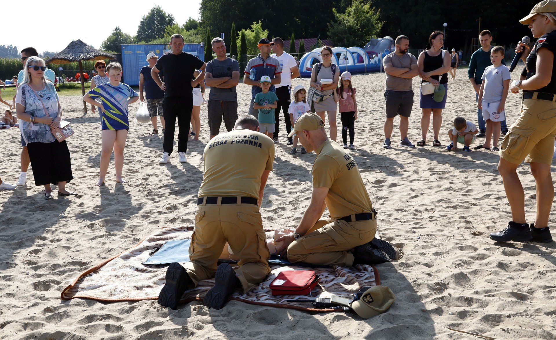 Impreza charytatywna na plaży miejskiej w Grudziądzu