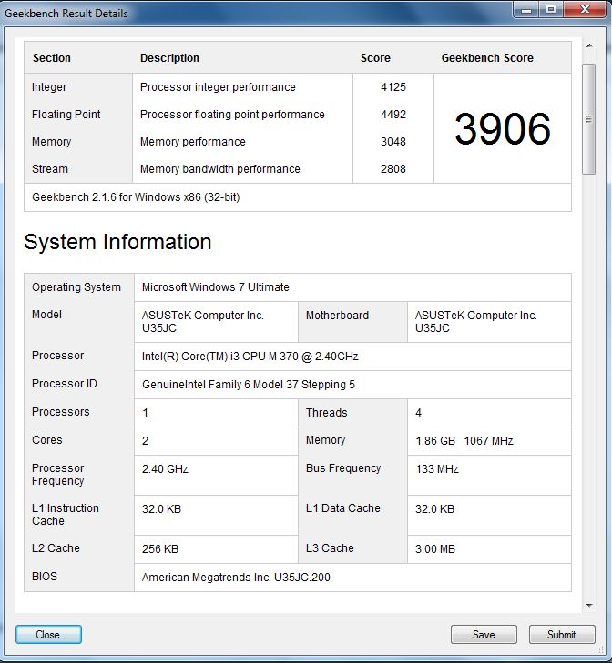 Asus U35Jc - test superpłaskiego laptopa z NVIDIA Optimus [część 2] 6