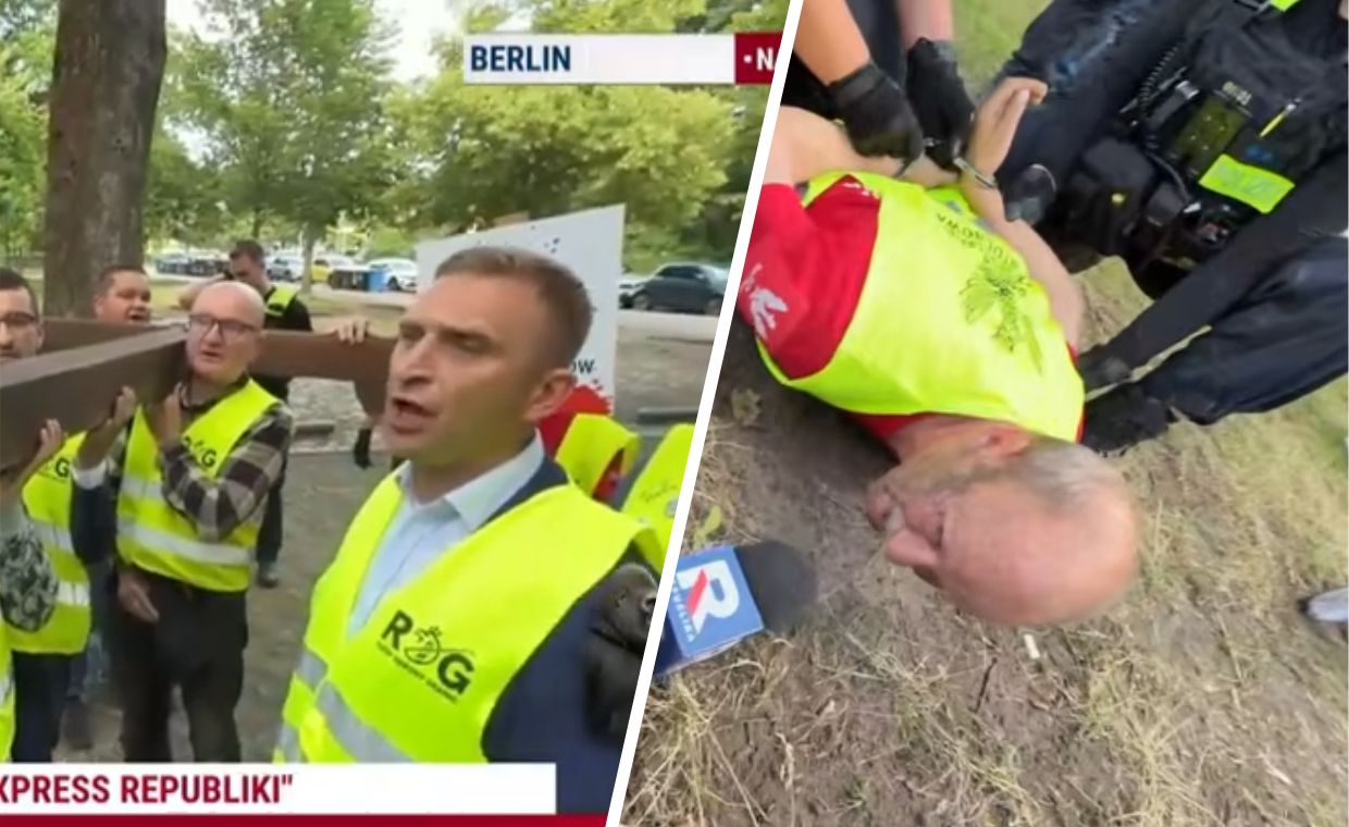 Awantura w Berlinie. Bąkiewicz i jego ludzie zakuci w kajdanki