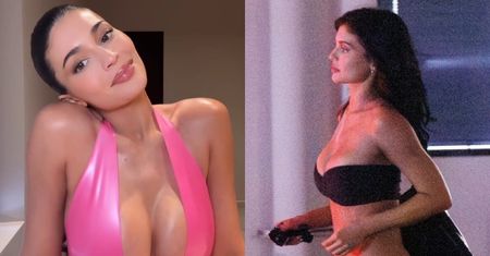 Odziana w zmysłowy top Kylie Jenner przechadza się po parkingu podziemnym. Odważnie?