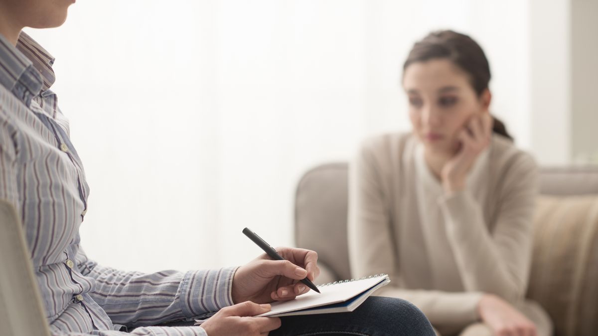 Psychologist listening to her patient and writing down notes, mental health and counseling concept
Woman, Psychologist, Therapist, Psychology, Psychiatrist, Assistance, Healthcare, Medical, Therapy, Treatment, Mental, Diagnosis, Expertise, Illness, Depression, Anxiety, Neurosis, Consulting, Consultation, Analysis, Counseling, Listening, Issue, Talking, Couch, Sad, Depressed, Problems, Unhappy, Writing, Visit, Medical exam, Examining, Disorder, Psychotherapist, Notes, Support, Patient, Woman, Young, Talking, Comfort, Office