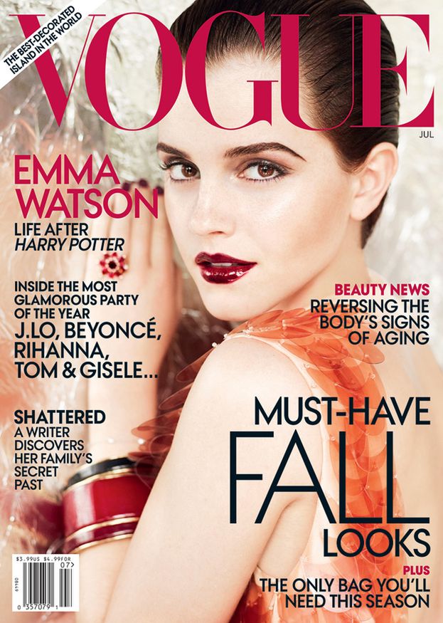 Ostra Emma Watson na okładce "Vogue'a"! (ZDJĘCIA)