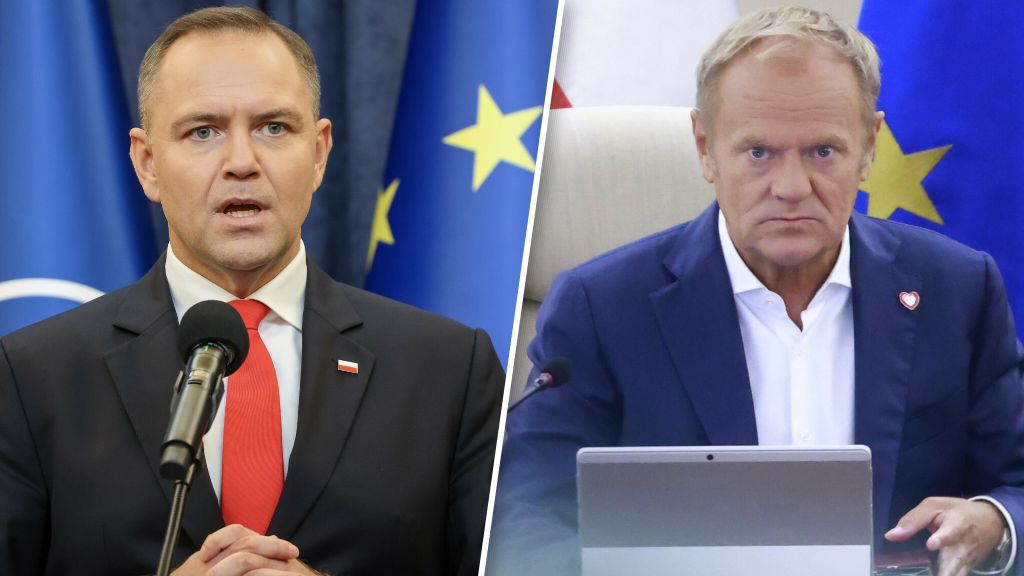 Karol Nawrocki i Donald Tusk.