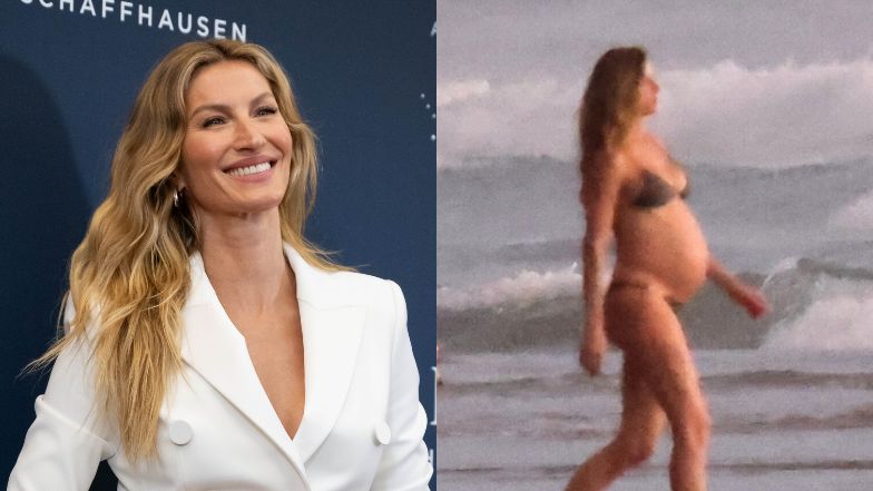 Gisele Bündchen w zaawansowanej ciąży na plaży w Costa Rica