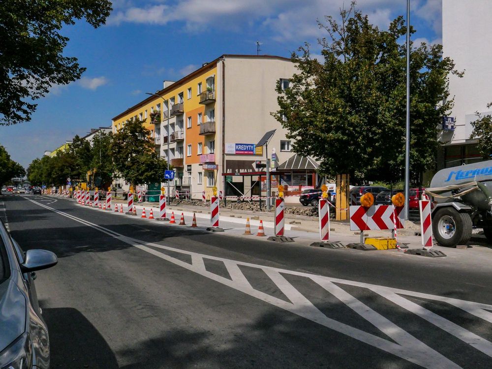 Konin: Prace drogowe na Alejach 1 Maja potrwają do grudnia. Co się zmieni?