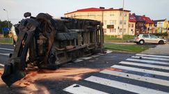 Groźny wypadek w Lubinie. Nagranie z kamery monitoringu