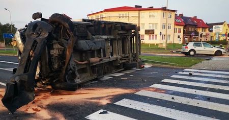 Groźny wypadek w Lublinie. Nagranie z kamery monitoringu